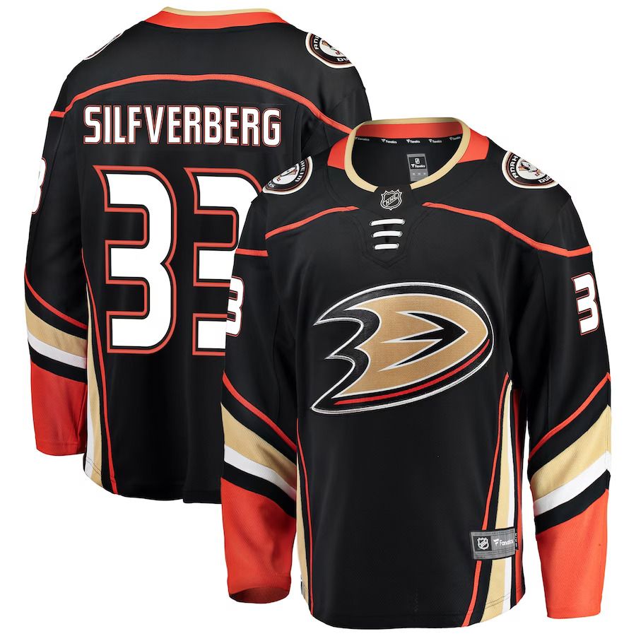 Men Anaheim Ducks #33 Jakob Silfverberg Fanatics Branded Black Breakaway Player NHL Jersey->new york islanders->NHL Jersey